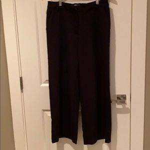 Black wide legged trousers stretch waist